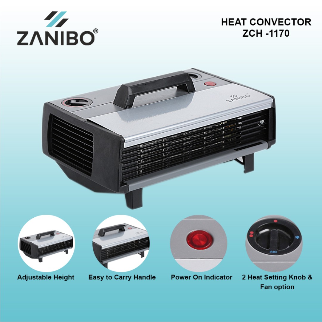1080px x 1080px - ZANIBO ZCH-1170 Heat Convector 1000W/2000W Room Heater for Home (Color -  Grey) - Zanibo
